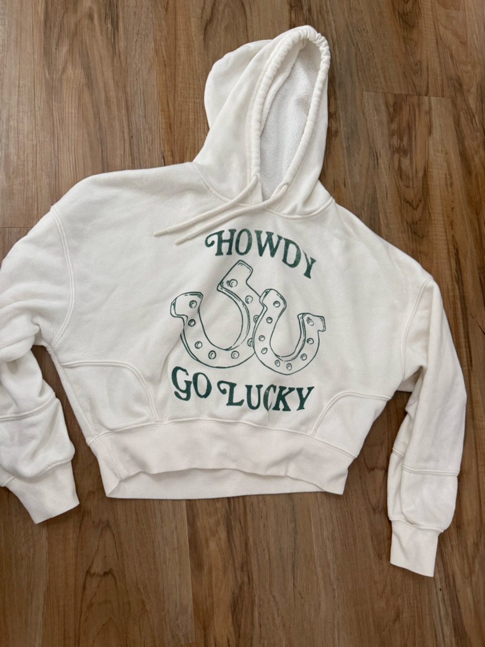 Grayson Threads Cream Sherpa-Lined Hoodie